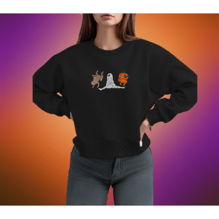 Twerkin Ghouls embroidered sweatshirt