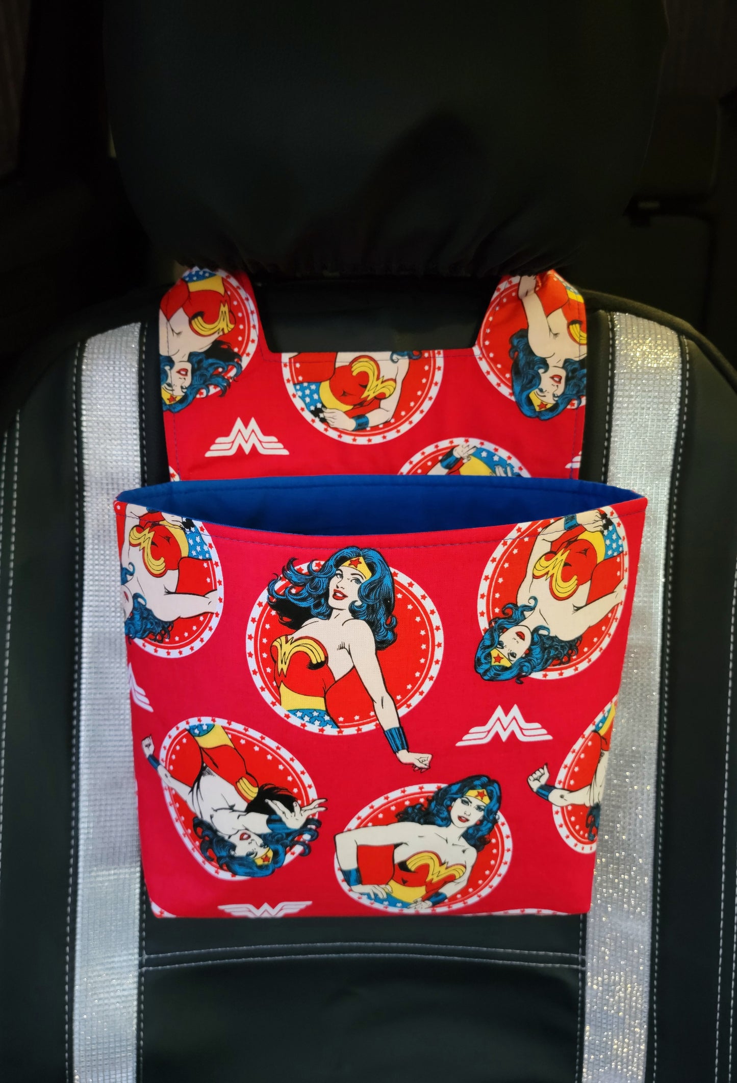 Lady of wonder/headrest car trashbag/ car organizer and storage