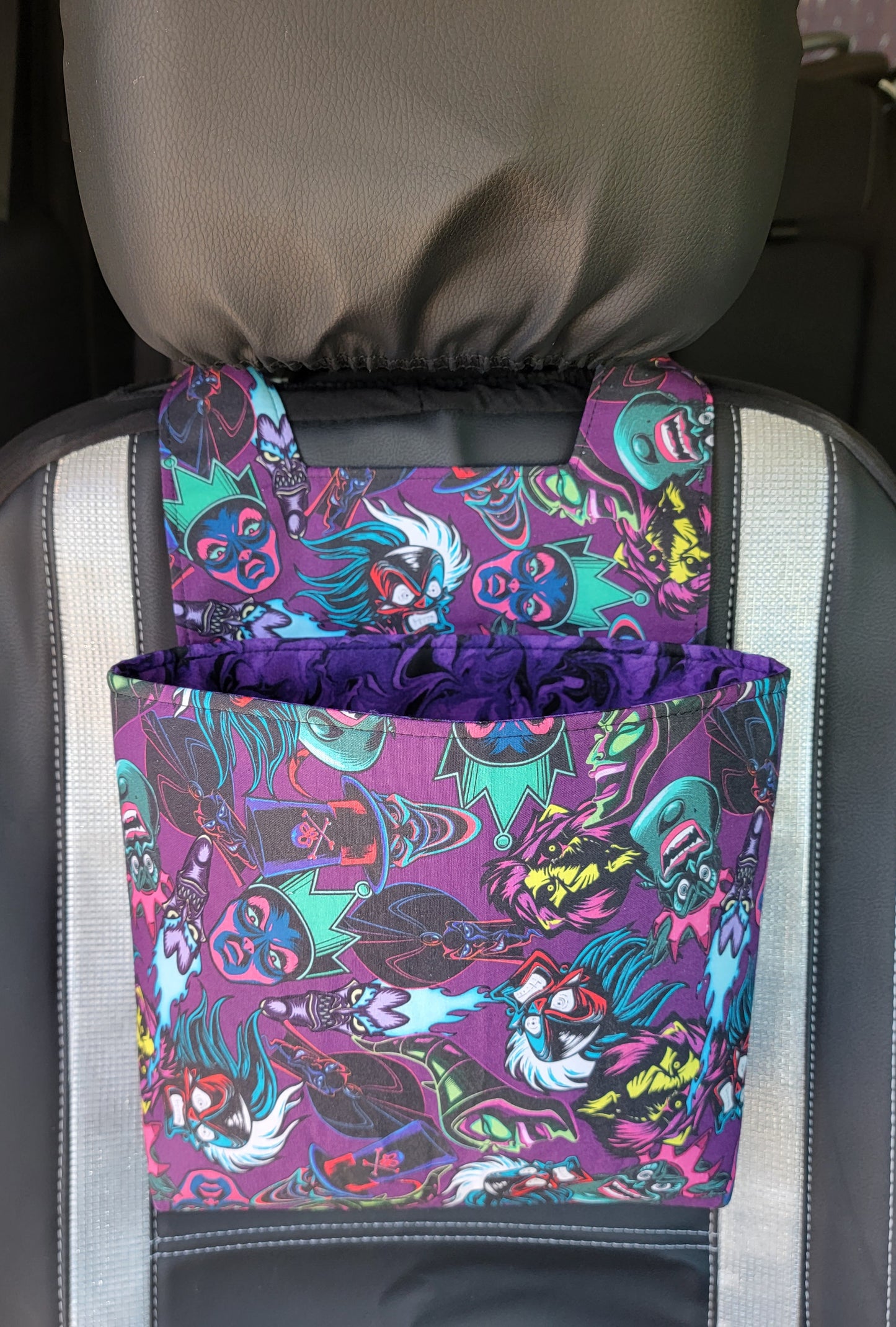 Crazed and mad /headrest  car trash bag/ car organizer and storage