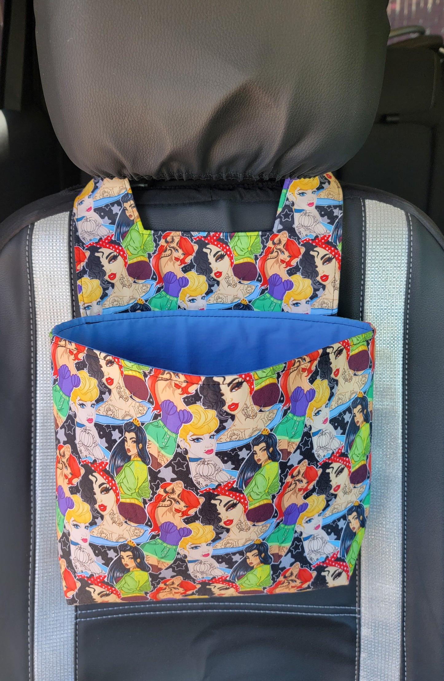 Pin up princess//headrest  car trash bag/ car organizer and storage