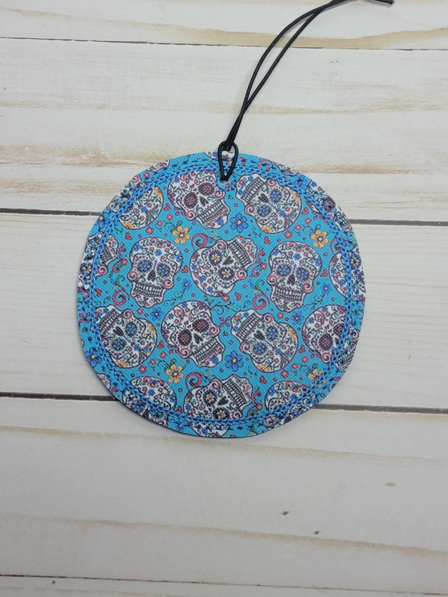 Blue sugar skull/ Car freshie