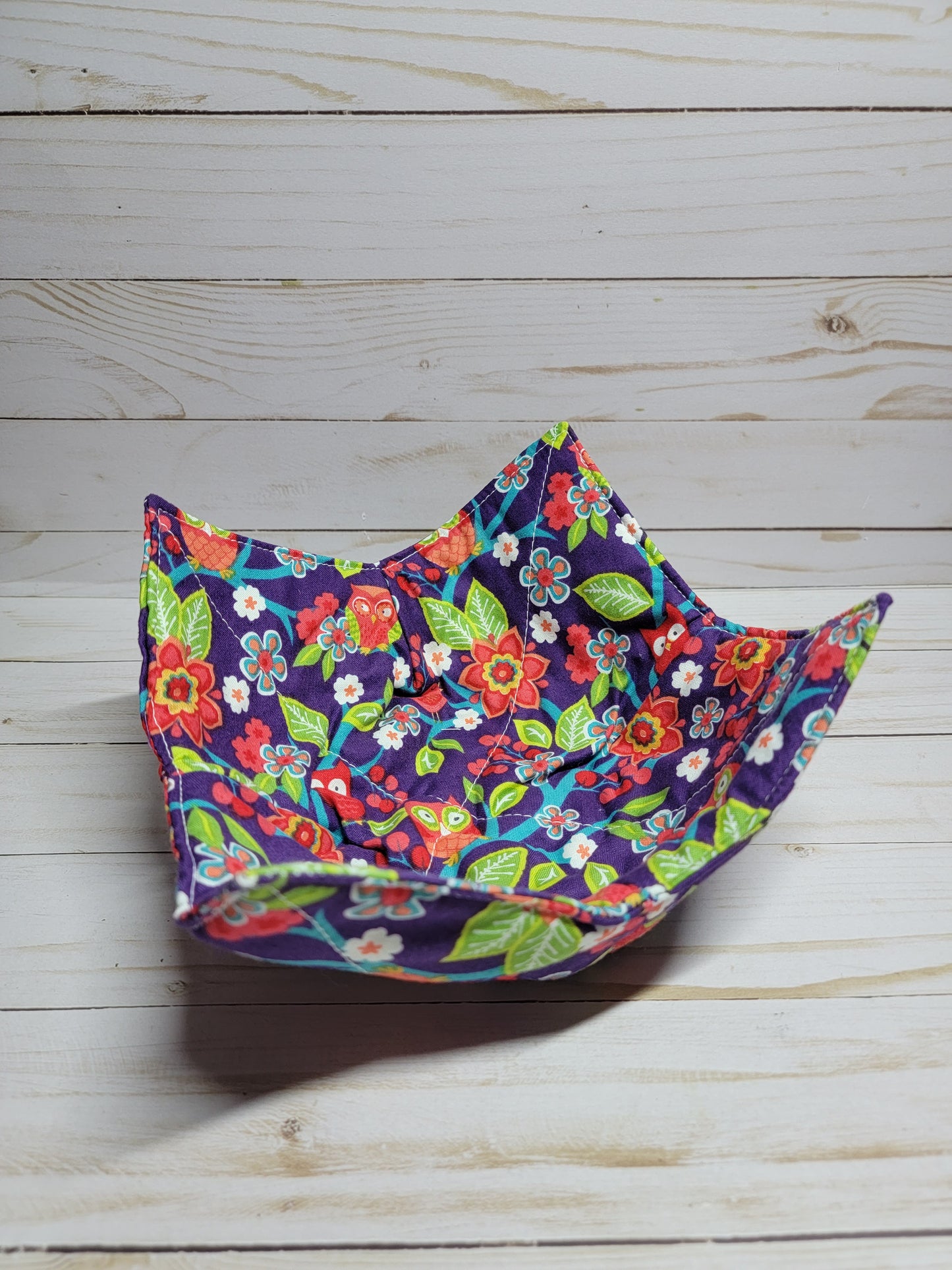 Tropical owl bowl cozy