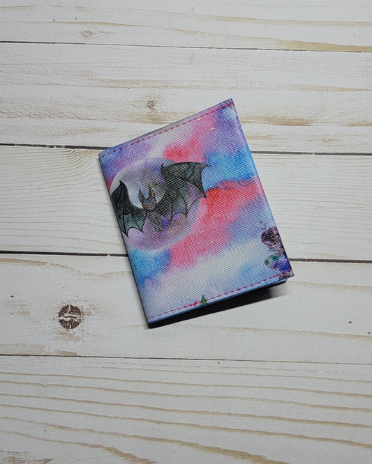 Pastel Bat Cat Bifold Mini Wallet