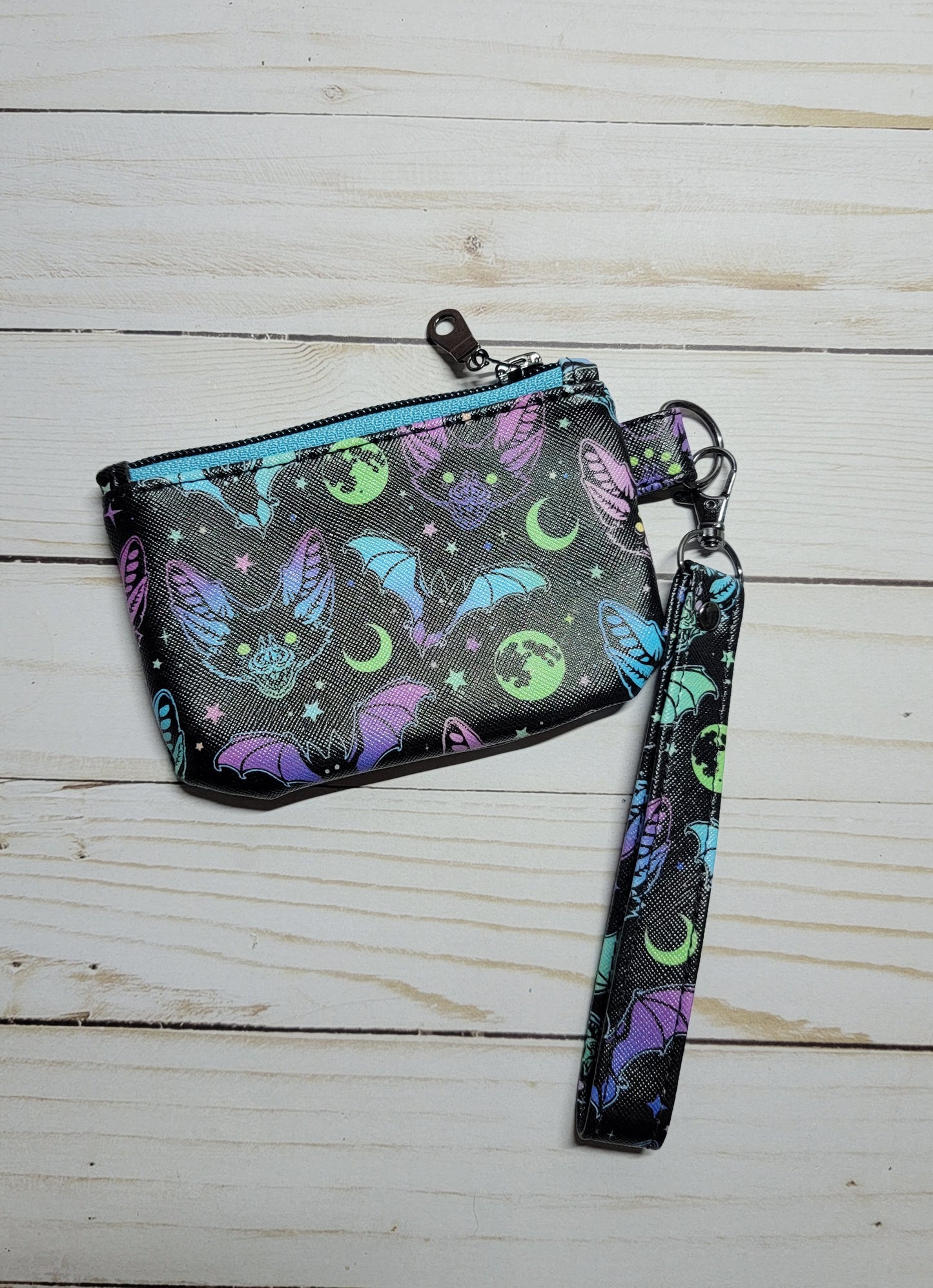 Neon Bats ID Wristlet