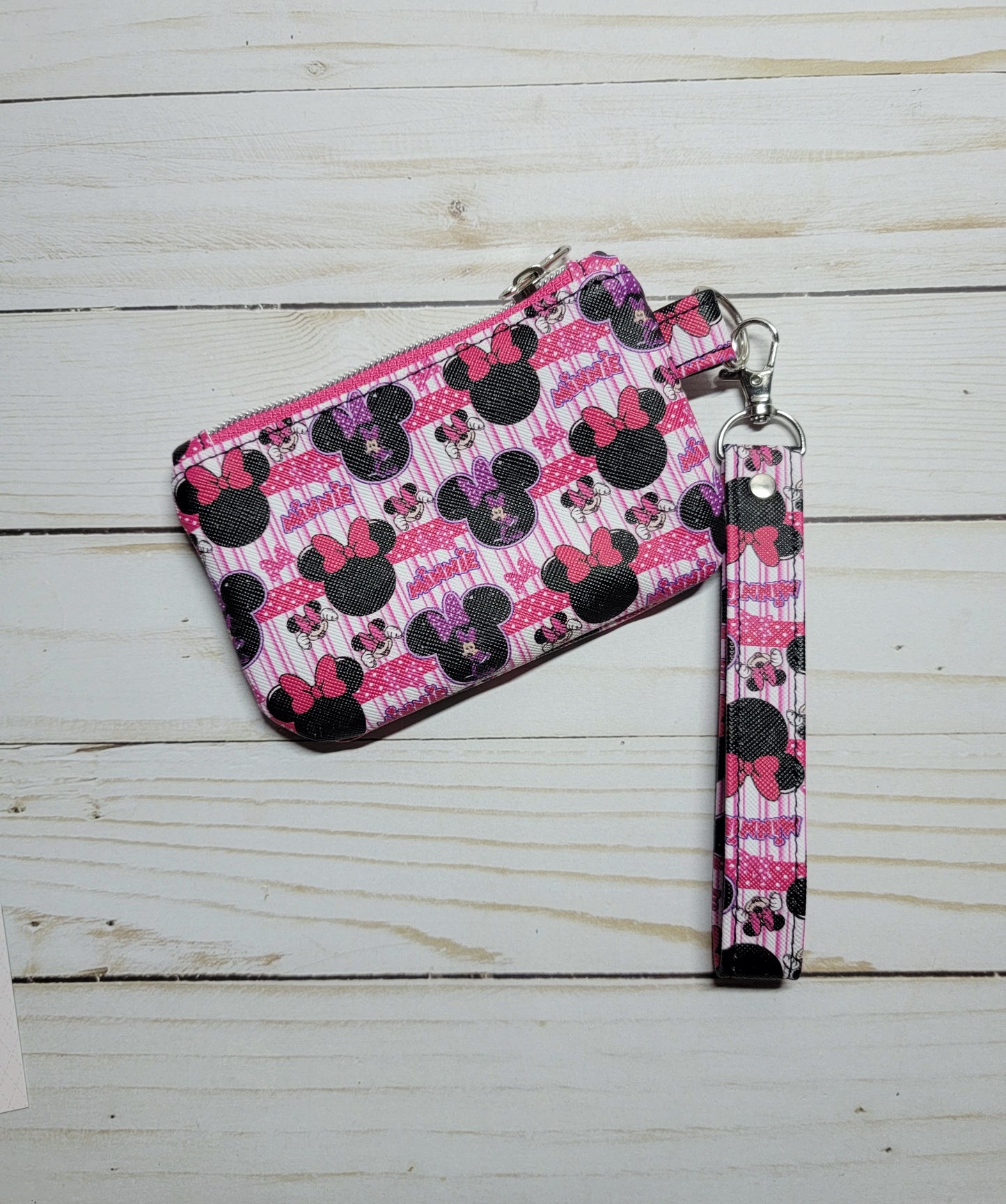 Pinky Mouse ID Wristlet