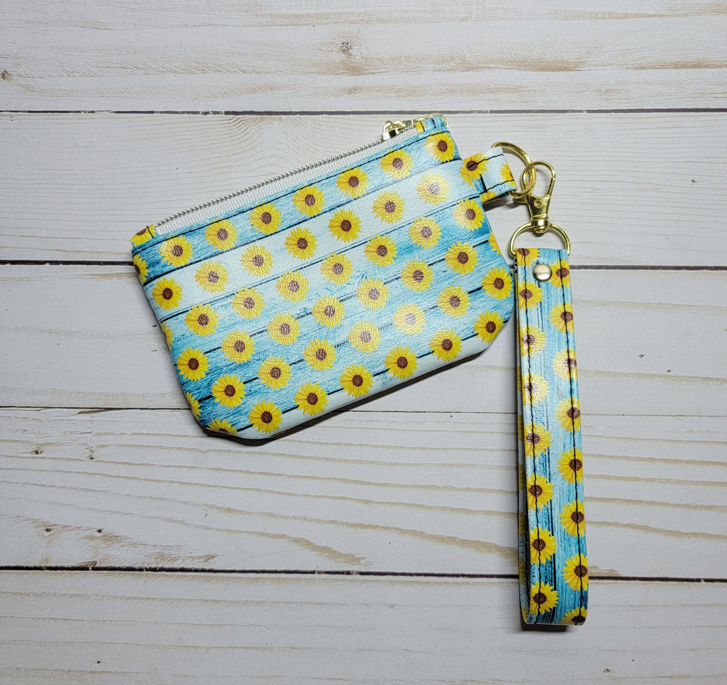 Sunflower ID wristlet