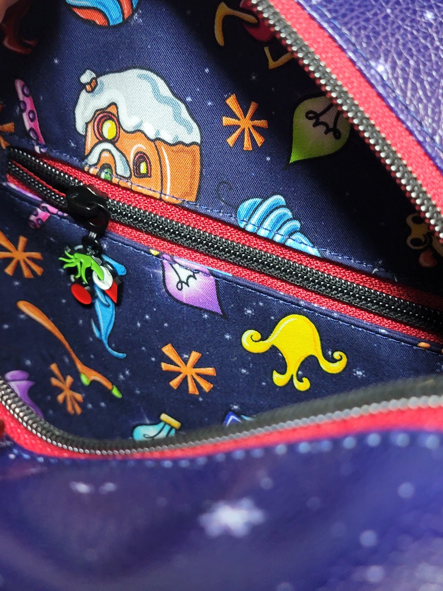 "He's a mean one" Holiday Inspired Crossbody Bag