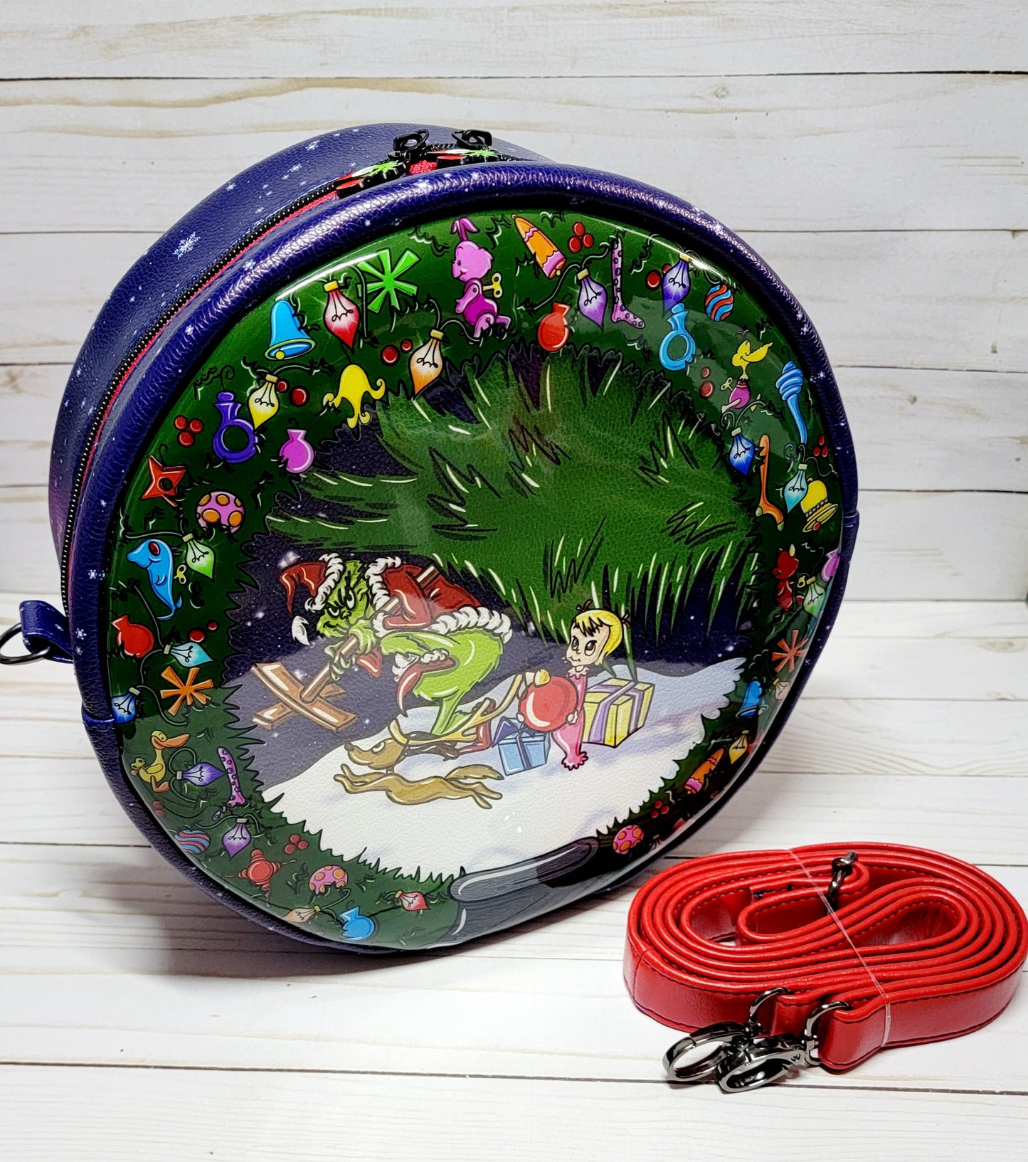 "He's a mean one" Holiday Inspired Crossbody Bag