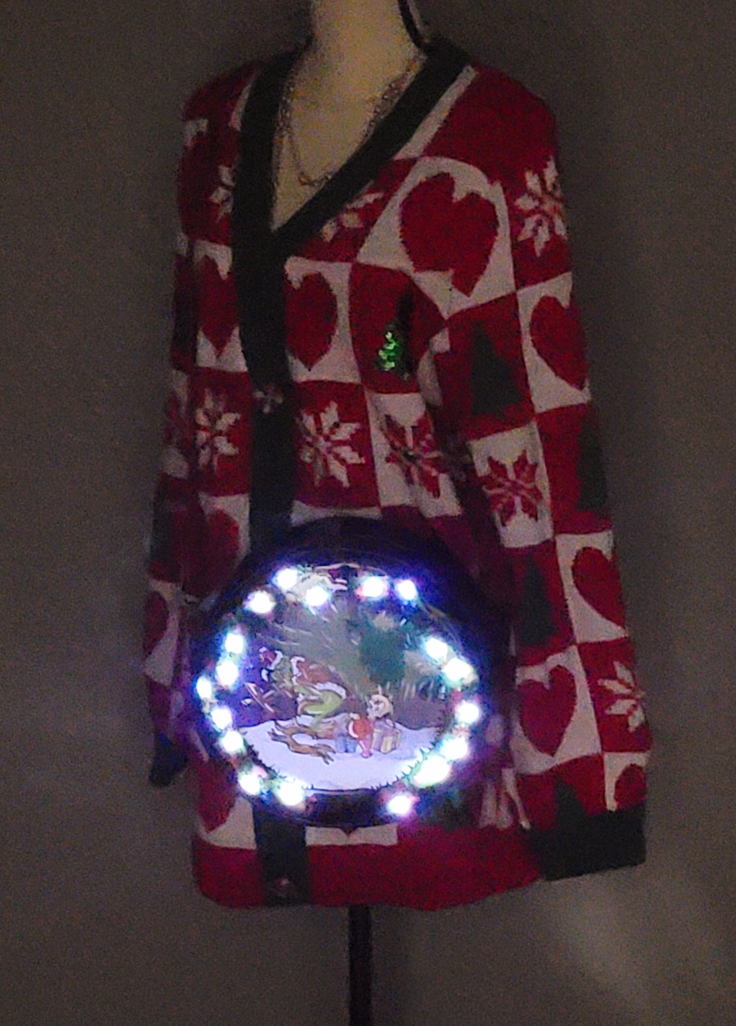 "He's a mean one" Holiday Inspired Crossbody Bag