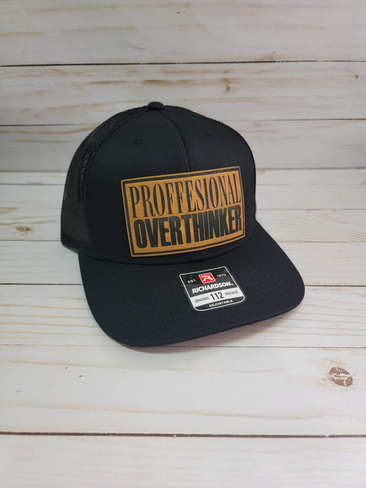 Professional Overthinker// Trucker style snapback hat