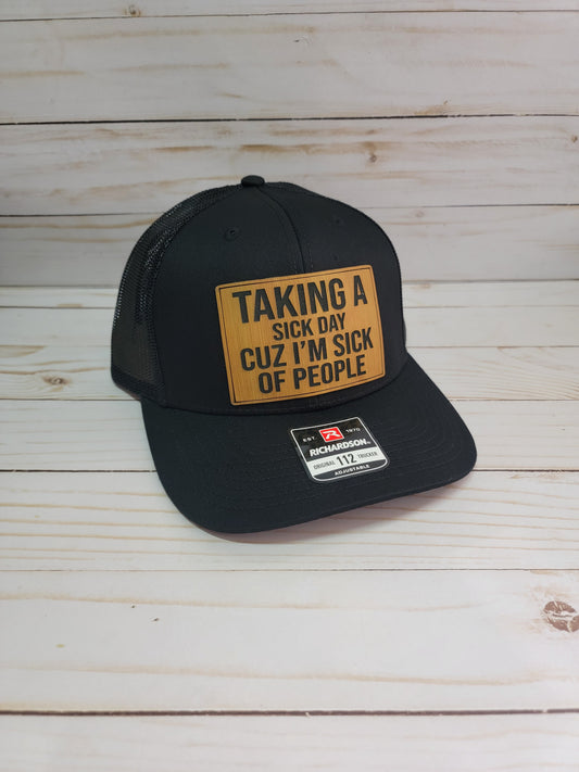 Taking a sick day// Trucker style snapback hat