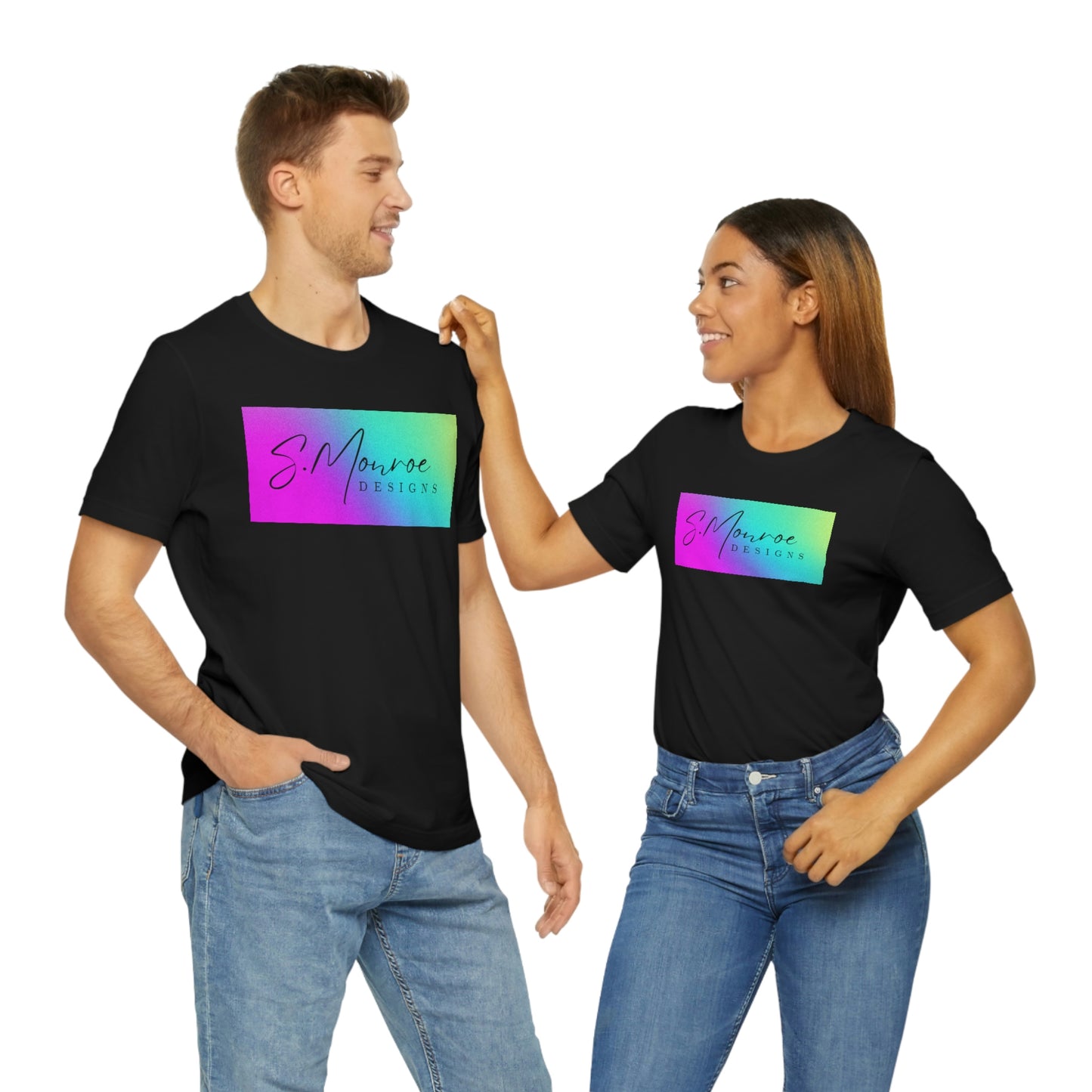 S Monroe Designs Gradient Logo Unisex Jersey Short Sleeve Tee