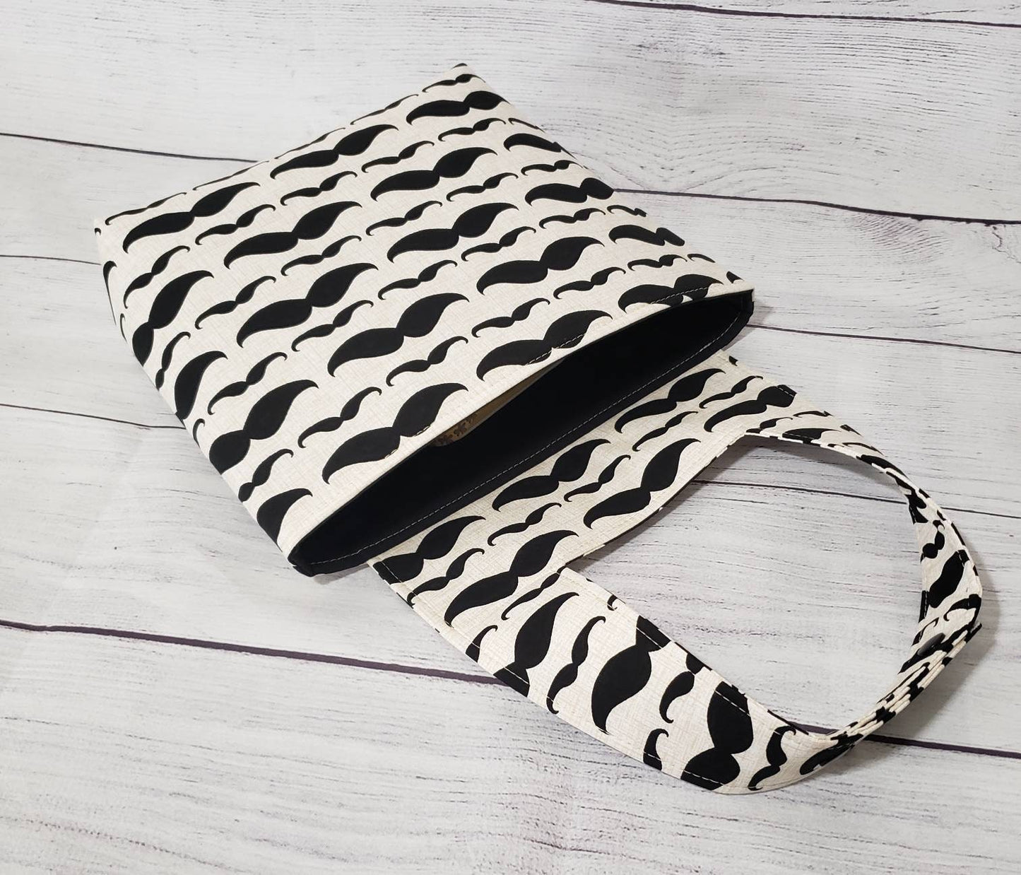 Mustaches // car trash can