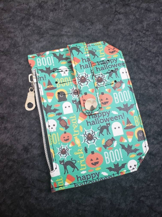 Halloween// pocket pal/ minimalist wallet/card holder/ coin pouch
