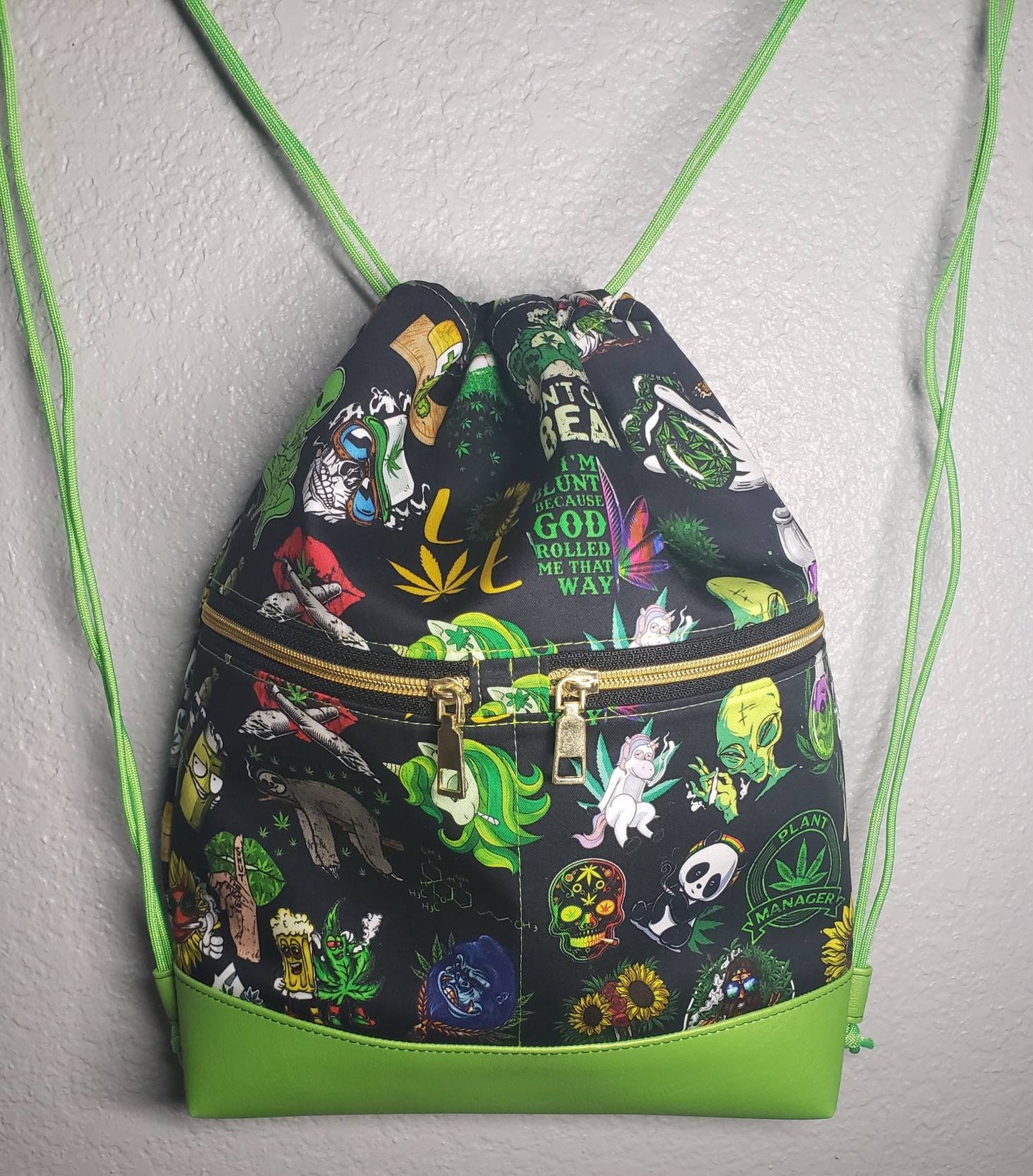 High times// Begonia drawstring backpack