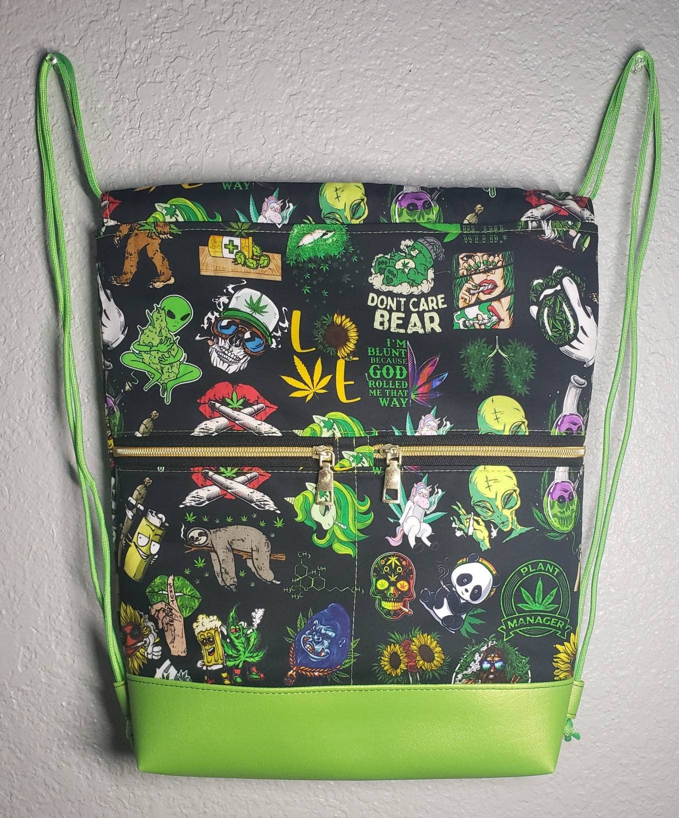 High times// Begonia drawstring backpack