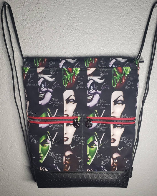 Vogue villains// Begonia drawstring backpack