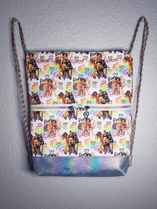 Wannabe// Spice world// Rainbow/ Begonia drawstring backpack