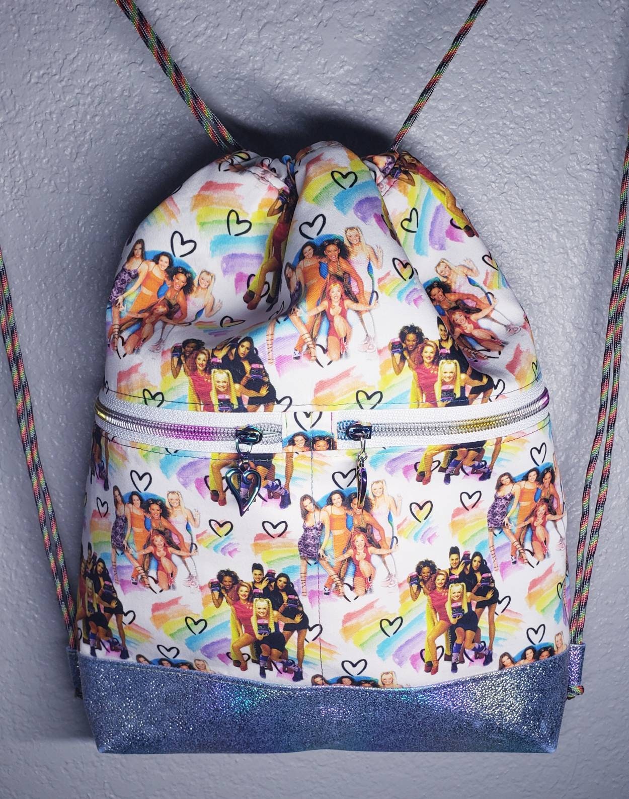 Wannabe// Spice world// Rainbow/ Begonia drawstring backpack