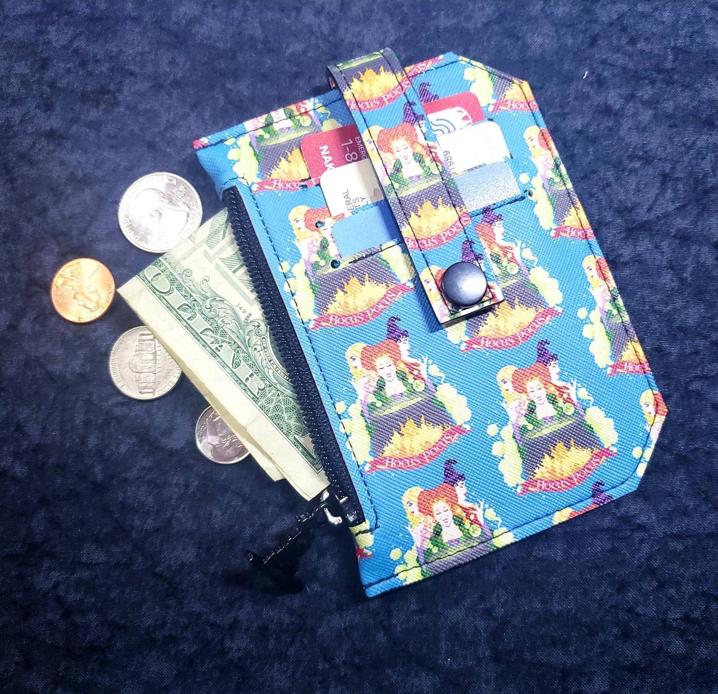 Calderon witches// pocket pal/ minimalist wallet/ card holder/ coin pouch