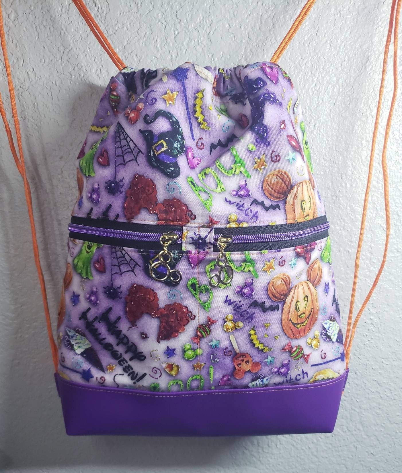 Halloween town//Begonia drawstring backpack
