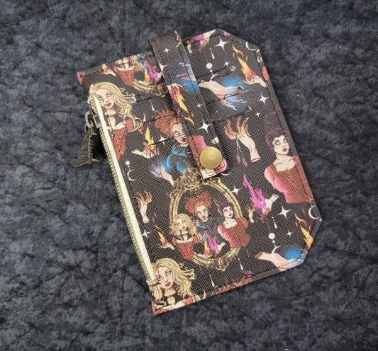 Sister witches// pocket pal/ minimalist wallet/ card holder/ coin pouch