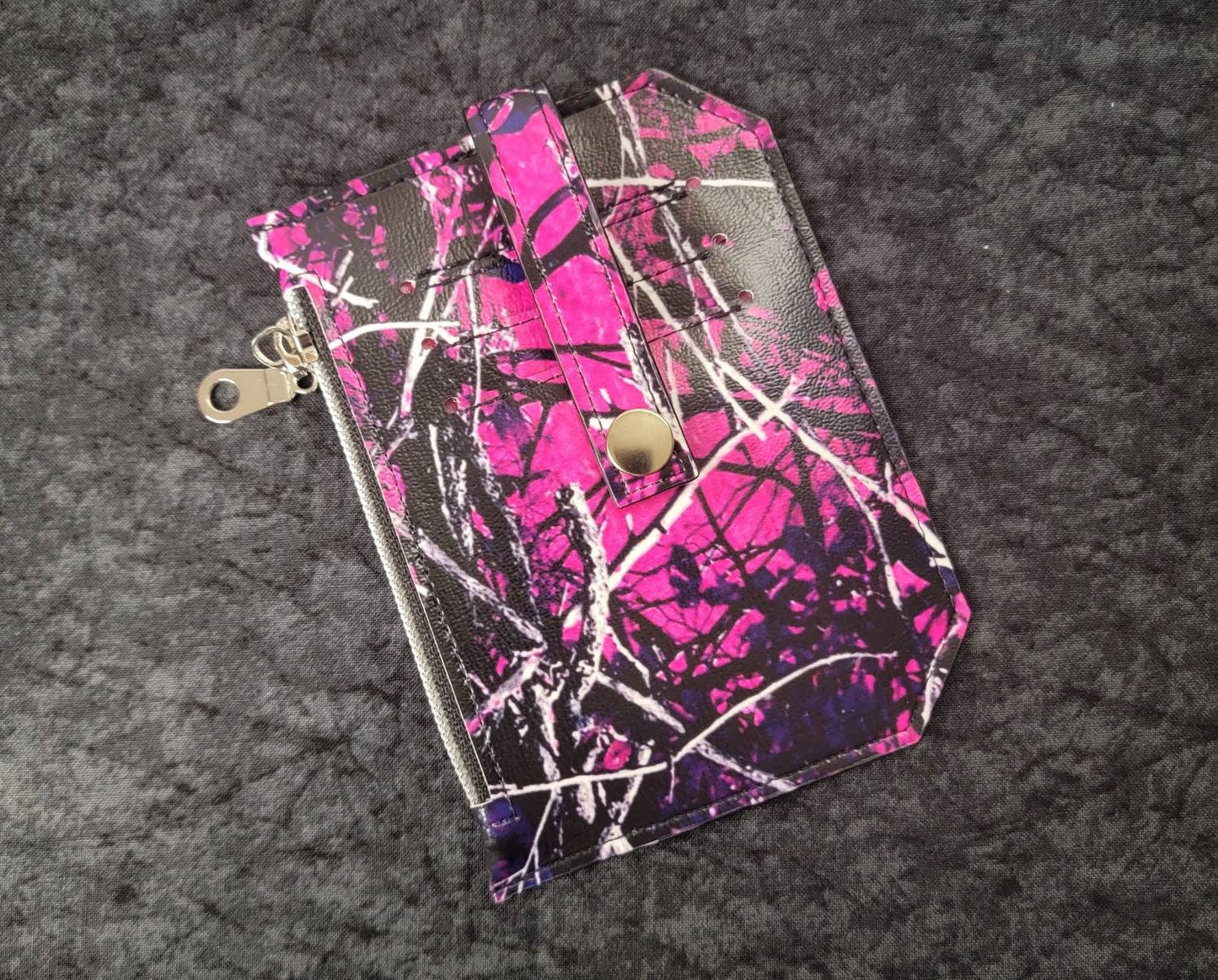 Pink hunters Camouflage // pocket pal/ minimalist wallet/ card holder/ coin pouch