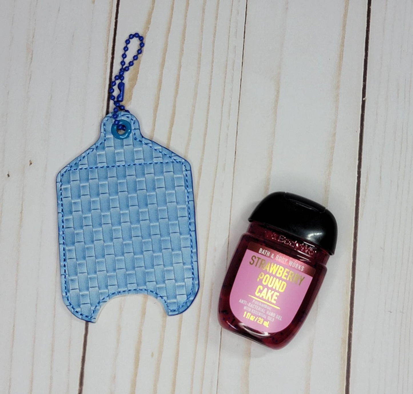 Basket weave/ Hand sanitizer holder/ keychain