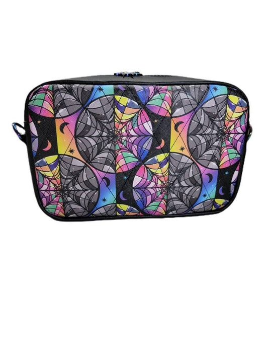 Stained glass roommates/ catalina crossbody/ quilted boxy bag/ card holder/rainbow hardware