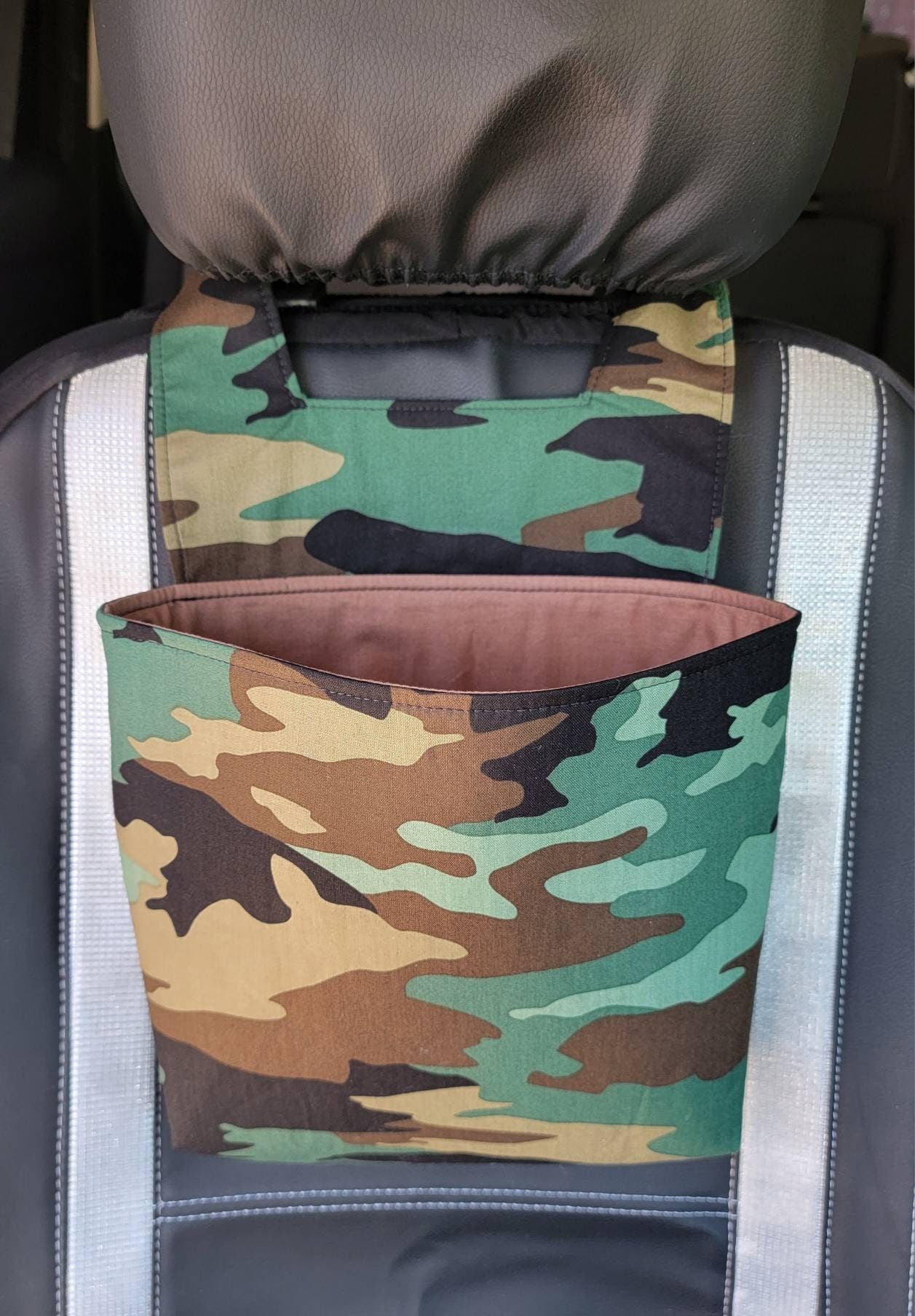 Camouflage/ army print/ headrest car trashbag/ car organizer and storage