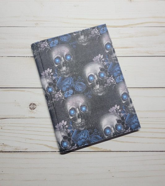 Skulls/ Blue Roses Notebook Cover