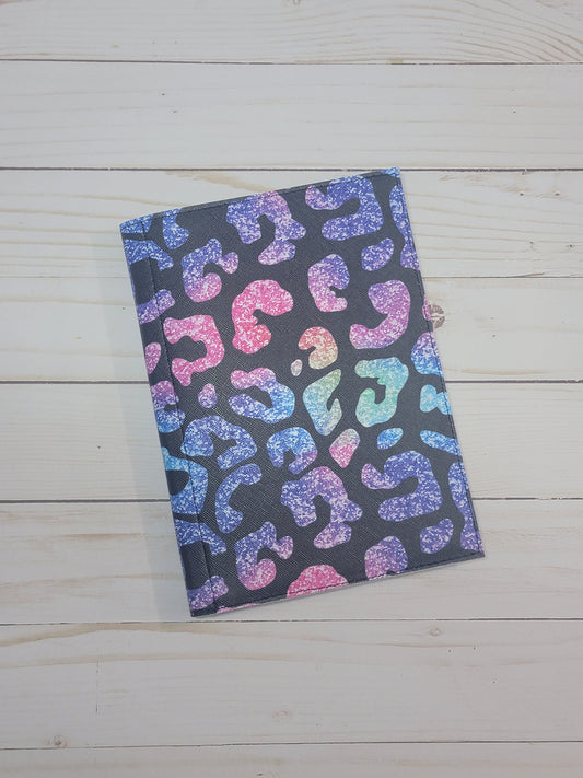 Glitter Cheetah Print Notebook cover
