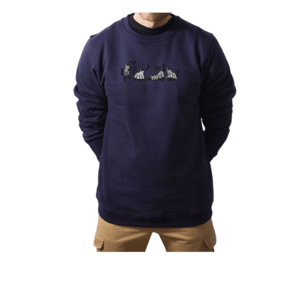Spooky cats friends embroidered sweatshirt