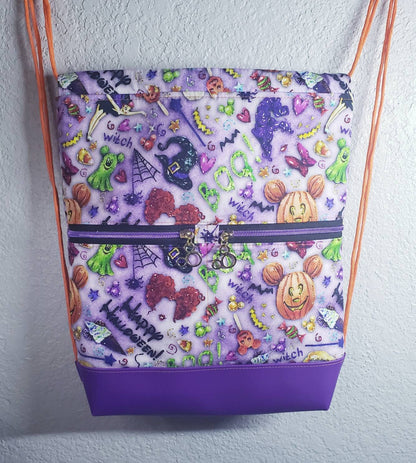 Halloween town//Begonia drawstring backpack