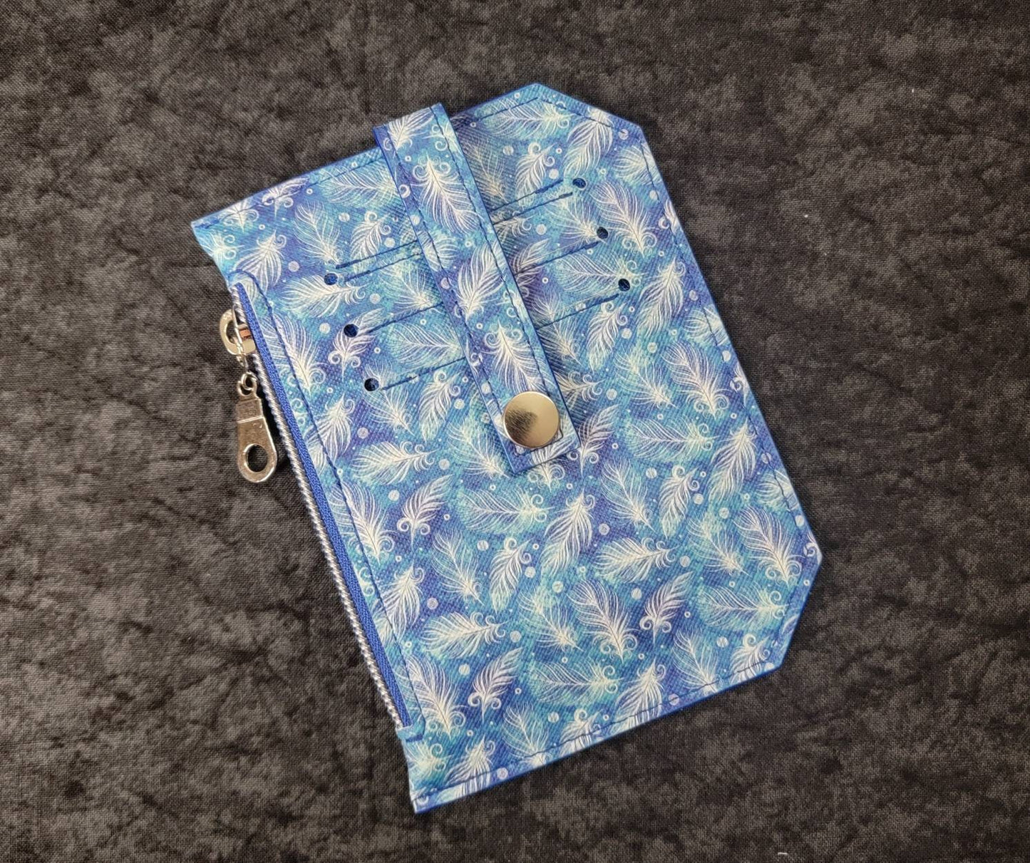Feathers // pocket pal/ minimalist wallet/ card holder/ coin pouch